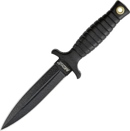 MTech MT206BK Boot Knife with 3.75in Dagger Blade and Grooved Aluminum Handle for Outdoor Pros by MTech