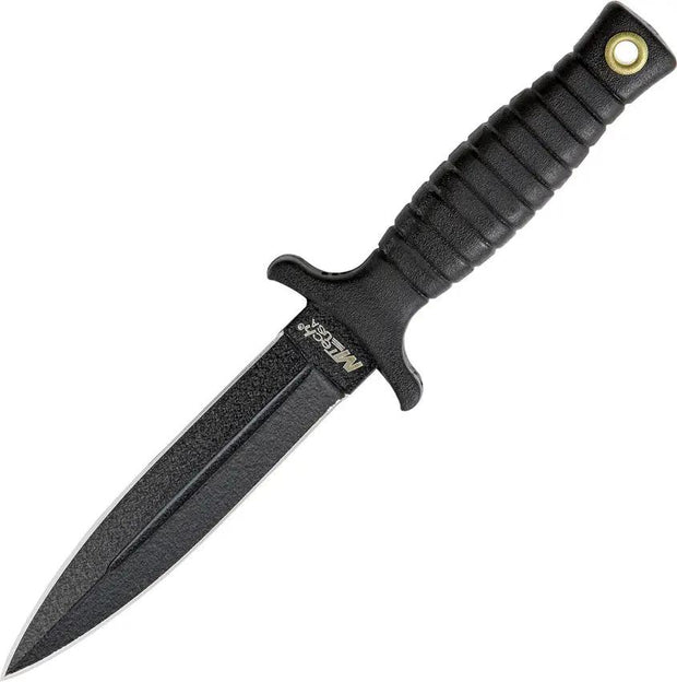 MTech MT206BK Boot Knife with 3.75in Dagger Blade and Grooved Aluminum Handle for Outdoor Pros by MTech