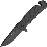 MTech Skeleton Linerlock Knife MT 424BK EDC Compact Reliable Black Aluminum Handle Three And A Quarter Inch Blade by MTech