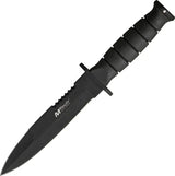 MTech MT 575 Fighting Knife For Outdoors Enthusiasts Compact 6 Inch Black 440 Stainless Sawback Durable by MTech