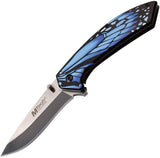 MTech Butterfly Framelock Assisted Opening Blue Collectors by MTech