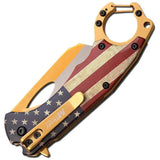 MTech MT-A1028AF Linerlock Assisted Opening Knife For EDC Fans With American Flag by MTech