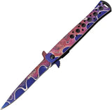 MTech Linerlock Assisted Opening Knife Purple Swirl Finish For EDC Enthusiasts And Outdoor Adventurers by MTech