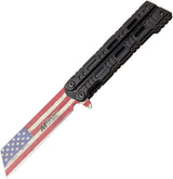 MTech Flag Linerlock A/O Black MT-A1123BK by MTech