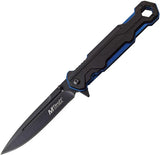 MTech Linerlock Folding Knife MT A1128BL Compact Blue Liner Accent EDC for Outdoor Use and Everyday Tasks by MTech