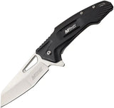 MTech Linerlock Assisted Opening Knife Black MT A1131BK For EDC Everyday Carry Satin 3.5 Inch Blade by MTech