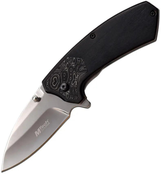 MTech Linerlock Assisted Opening Knife MT A1163BK For Everyday Carry Enthusiasts Satin 3Cr13 Blade With Pocket Clip by MTech