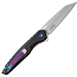 MTech MT-A1194BRD Linerlock Assisted Opening Pocket Knife For EDC Enthusiasts Black Textured Nylon Handle by MTech