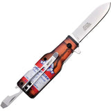 Mtech Bottle Linerlock Beer Themed Assisted Opening Knife With Built In Bottle Opener For EDC Enthusiasts by Mtech