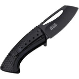 MTech Linerlock Assisted Opening Black Pocket Knife 2.75in Wharncliffe Blade Compact EDC Ready by Mtech