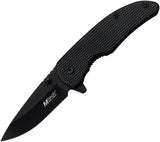 Premium MTech Linerlock Assisted Opening Knife MT A1198BK Black Aluminum Handle for EDC Enthusiasts by MTech