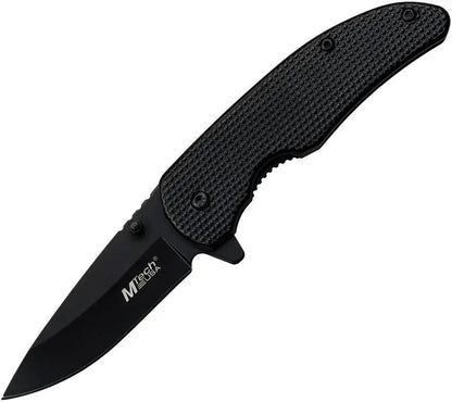 Premium MTech Linerlock Assisted Opening Knife MT A1198BK Black Aluminum Handle for EDC Enthusiasts by MTech