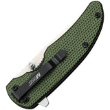 MTech Linerlock Assisted Opening Knife With Green Aluminum Handle Satin 3Cr13 Blade EDC by MTech
