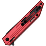 Mtech Linerlock Assisted Opening Knife Red Aluminum Handle 3.5-Inch Blade EDC Knife by Mtech
