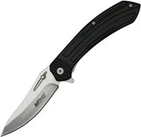 MTech Linerlock Assisted Opening Folding Knife For EDC Enthusiasts 3Cr13 Satin 3.5 Inch Blade Black Aluminum by Mtech