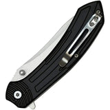 MTech Linerlock Assisted Opening Folding Knife For EDC Enthusiasts 3Cr13 Satin 3.5 Inch Blade Black Aluminum by Mtech