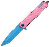 Mtech Linerlock A/O Pink/Blue MT-A2032PK by Mtech