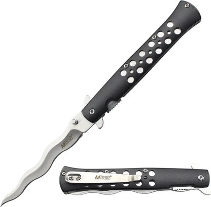 Mtech Linerlock A/O Black Wavy MT-A2042WB by Mtech