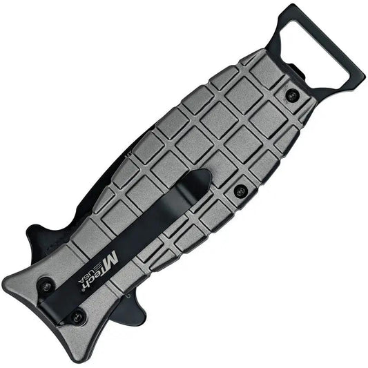 MTech Grenade Linerlock Assisted Opening Knife Gray MT A588GY For EDC Enthusiasts Bottle Opener by MTech