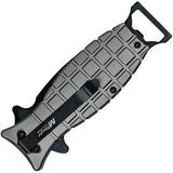 MTech Grenade Linerlock Assisted Opening Knife Gray MT A588GY For EDC Enthusiasts Bottle Opener by MTech