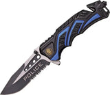 MTech Rescue Linerlock Assisted Opening Knife MT-A865PD For Outdoor Enthusiasts And First Responders by MTech