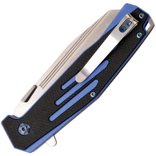 MTech Button Lock Folding Knife EDC Outdoor Enthusiasts Rugged G10 Handle Satin Blade by MTech