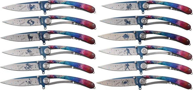MTech Zodiac Framelock 12 Piece Knife Set For Zodiac Enthusiasts And EDC Collectors by MTech
