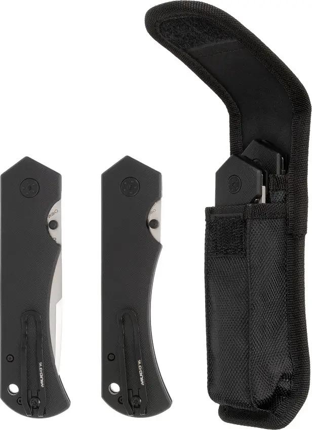 Muddy Field Master Set MUD-FM1001-Z - Dual Linerlock Knives With Guthook And Drop Point Blades by Muddy
