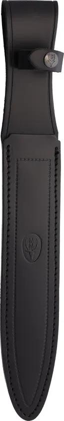 Muela Scorpion Fixed Blade Knife - 10 Inch Satin Spear Point with Rugged Rubber Handle and Belt Sheath by Muela