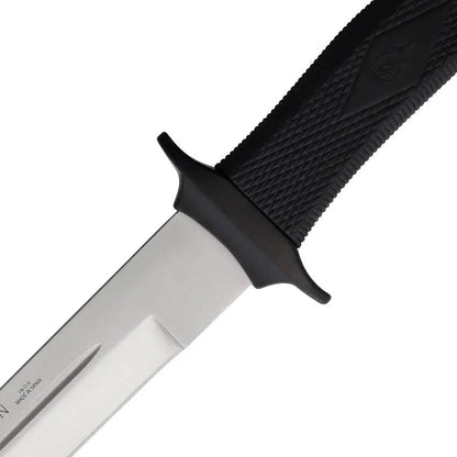 Muela Scorpion Fixed Blade Knife - 10 Inch Satin Spear Point with Rugged Rubber Handle and Belt Sheath by Muela
