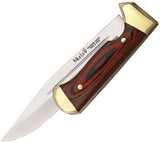 Muela Folding Bowie Knife PL 18R - Unique Linerlock, Coral Wood Handle, 7 Inch Blade for Collectors and Outdoors by Muela