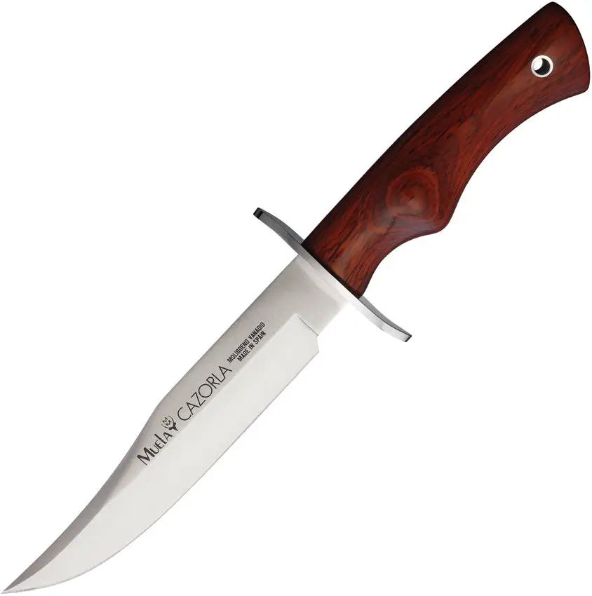 Muela Cazorla Bowie Knife Premium Rosewood Handle CAZ16R 11 Inch Satin Vanadium Molybdenum Steel for Outdoorsmen by Muela