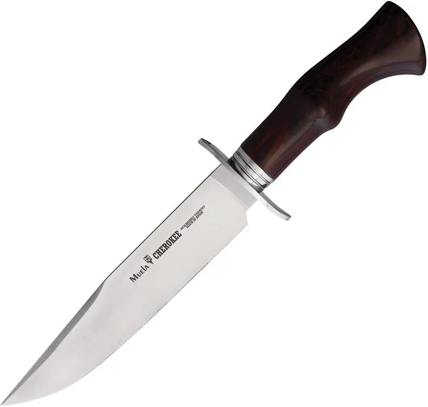 Muela Cherokee Bowie Knife Premium Satin Vanadium Molybdenum Blade For Outdoor Enthusiasts by Muela