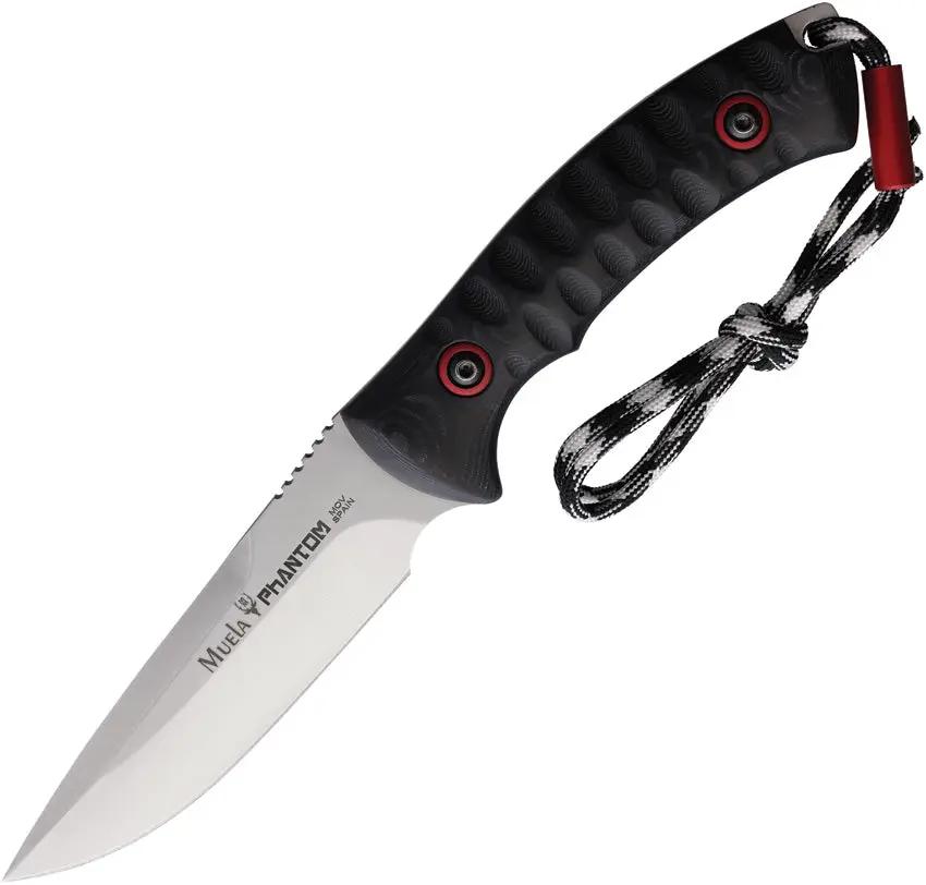 Muela Phantom Fixed Blade Knife For Outdoor Enthusiasts Durable 4.5 Inch Satin Vanadium Steel Blade by Muela