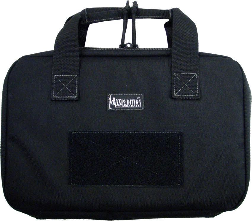 Maxpedition Pistol Case Black 1309B - Lockable Dual Zipper Holds One Pistol And 7 Mags