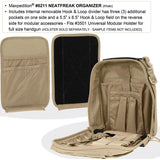 Maxpedition NeatFreak Organizer Khaki 0211K - 13 Pocket Main Compartment With Velcro Divider And Front Zippered Pocket by Maxpedition