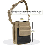 Maxpedition NeatFreak Organizer Khaki 0211K - 13 Pocket Main Compartment With Velcro Divider And Front Zippered Pocket by Maxpedition