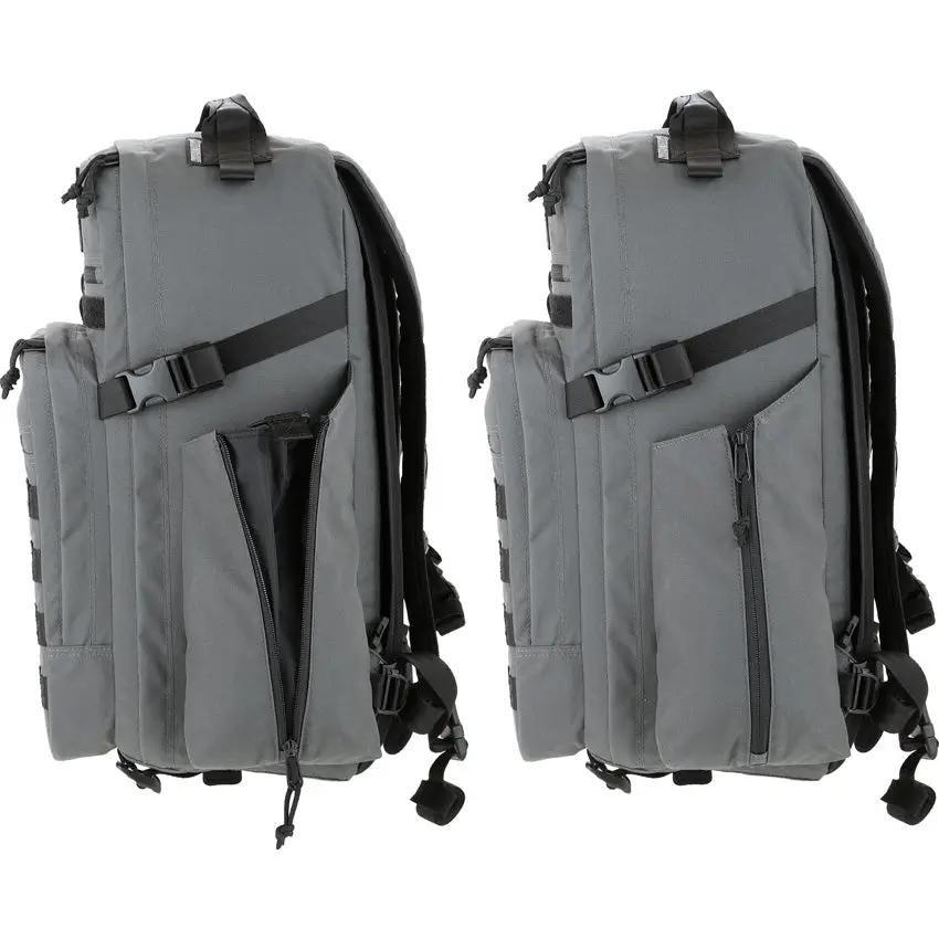 Maxpedition Havyk-1 Backpack Wolf Gray 2121W - Expandable Bottle Holders with Bungee Retention and CCW Compartment by Maxpedition