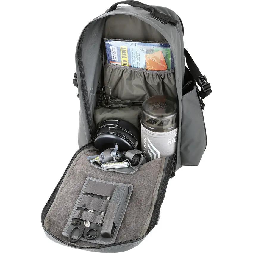 Maxpedition Havyk-1 Backpack Wolf Gray 2121W - Expandable Bottle Holders with Bungee Retention and CCW Compartment by Maxpedition