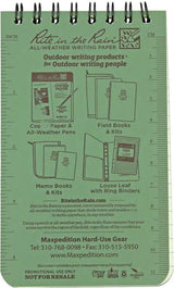 Maxpedition Waterproof Notebook - All Weather Rite In The Rain Paper 3x5 Spiral Bound 50 Sheets by Maxpedition