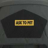 Maxpedition Ask To Pet Patch Full Color ATPTC - PVC Rubber Construction With Sew On Loop For Clothing by Maxpedition