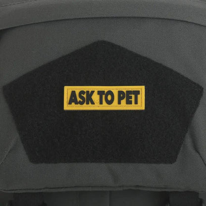 Maxpedition Ask To Pet Patch Full Color ATPTC - PVC Rubber Construction With Sew On Loop For Clothing by Maxpedition