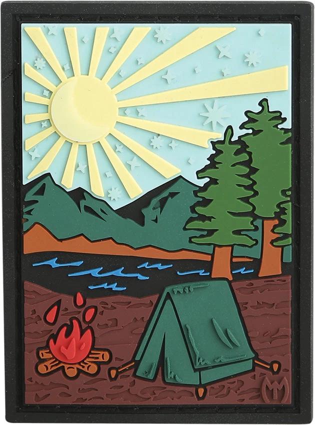 Maxpedition Outdoor Camp Patch CAMPC - Full Color PVC Rubber Construction With Sew On Loop Field