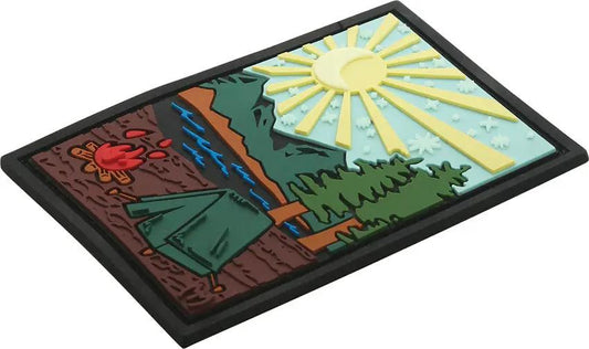 Maxpedition Outdoor Camp Patch CAMPC - Full Color PVC Rubber Construction With Sew On Loop Field by Maxpedition