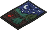 Maxpedition Outdoor Camp Patch Glow CAMPZ - Glow In The Dark PVC Rubber Patch With Loop Field For Sewing by Maxpedition