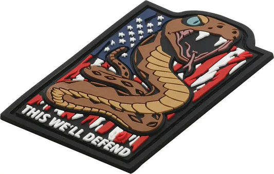 Maxpedition This We'll Defend Patch Color DFNDC - Full Color PVC Rubber Construction With Sew On Back by Maxpedition