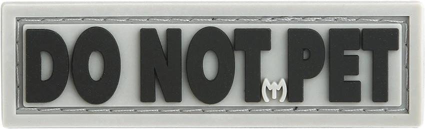 Maxpedition Do Not Pet Patch Tactical DNPTS - PVC Rubber Construction With Sew-On Loop Sheet Included