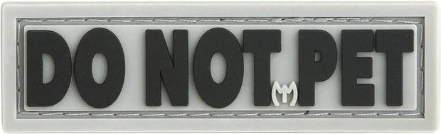 Maxpedition Do Not Pet Patch Tactical DNPTS - PVC Rubber Construction With Sew-On Loop Sheet Included