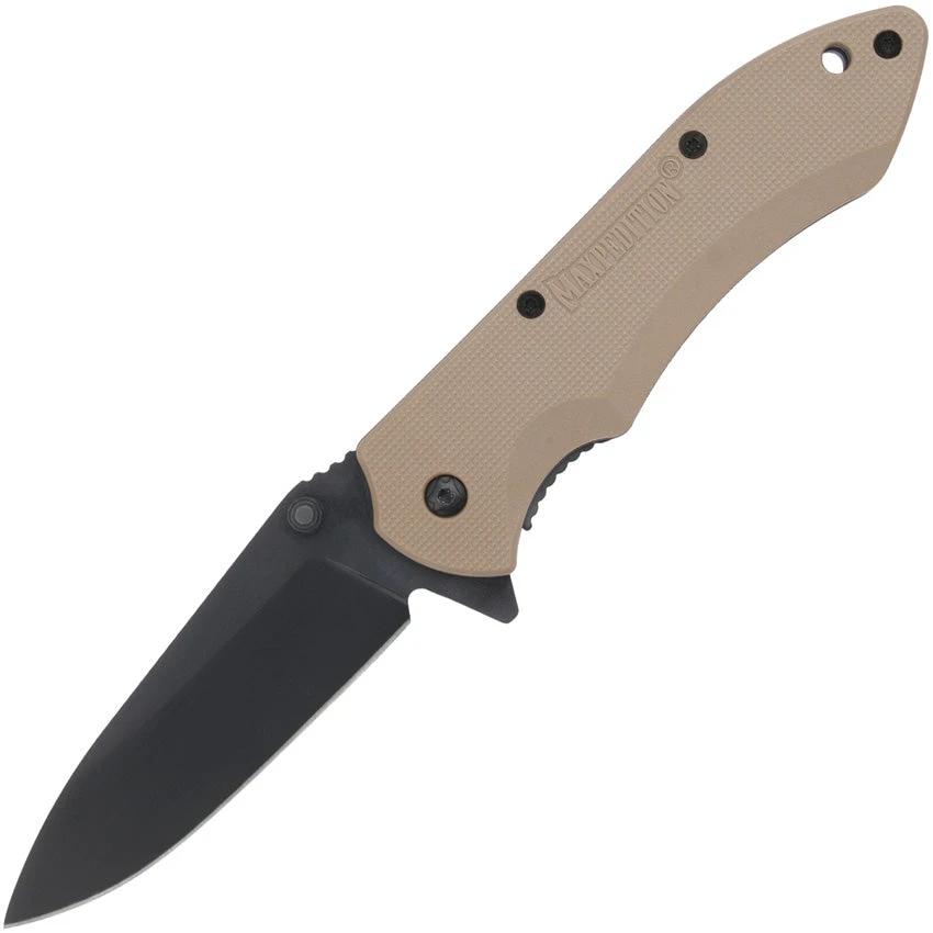 Maxpedition Ferox Linerlock - Folding Knife With 5Cr13 Stainless Blade And Textured Khaki Nylon Handle