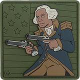 Maxpedition George Washington Patch Tact GWSHS - Tactical PVC Rubber Patch With Sew On Sheet And Loop